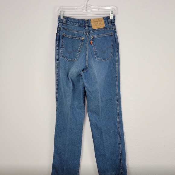 Vintage 70s Levis 18739-0514 Orange Tab Striaght Leg Jeans Size 29×34 Super cute - Picture 8 of 9